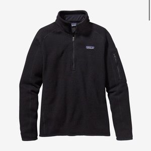 Black Patagonia Better Sweater Quarter Zip Fleece